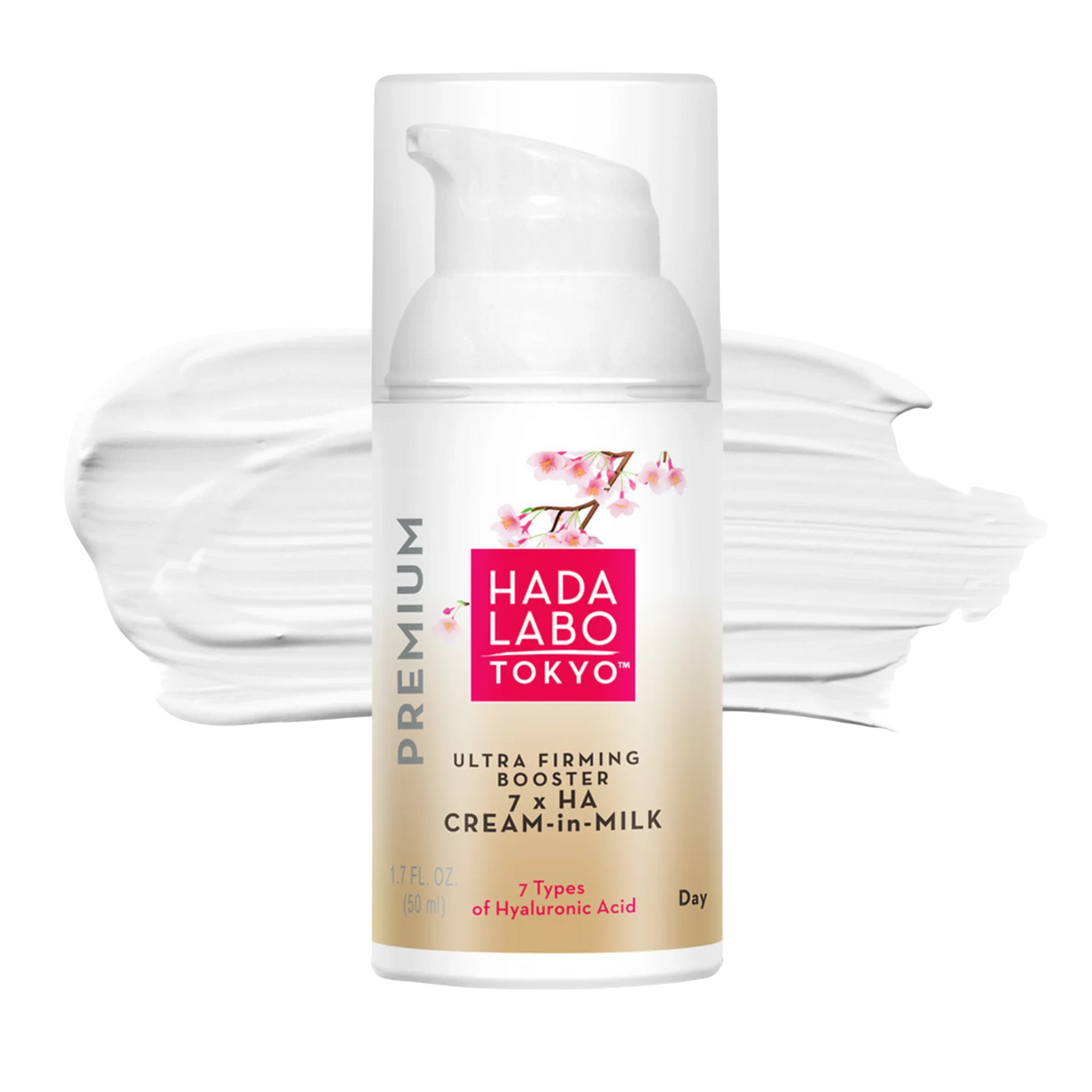 Hada Labo Tokyo, Premium, 7 x Ha, Pinguldav & Kuma, Piimkreem, Näo, 50 ml