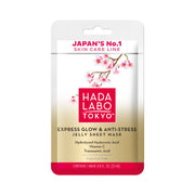 Hada Labo Tokyo, Premium, hüaluroonhape, Glow & Anti Stress, kangasmask, näole, päevne, 23 ml