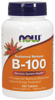 Produkto nuotrauka: NOW Foods Vitamin B-100 Sustained Release - 100 tablečių