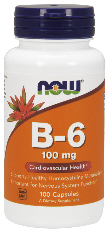 NOW Foods Vitamiin B-6, 100 mg - 100 kapslit