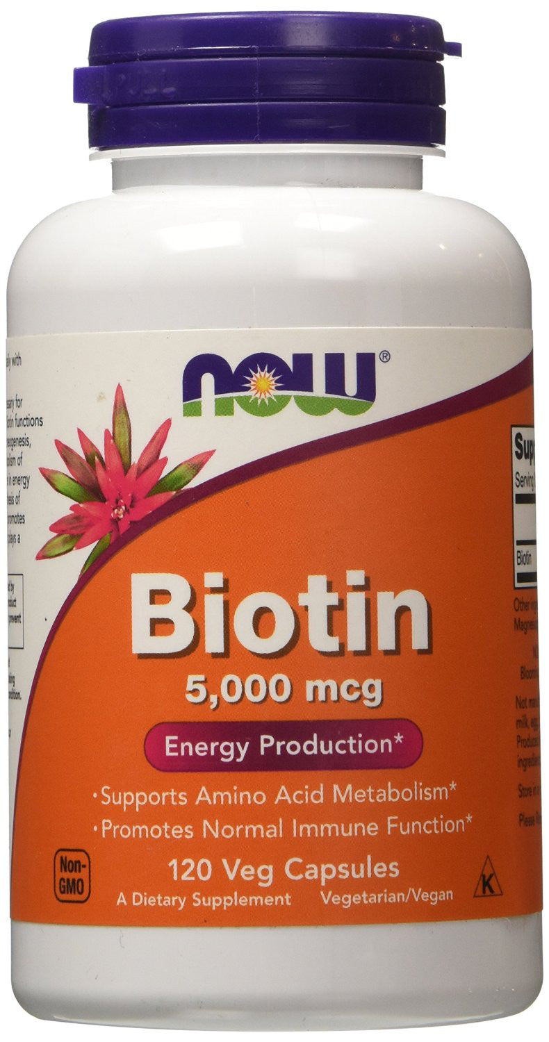 NOW Foods Biotiin, 5000 mcg - 120 kapslit