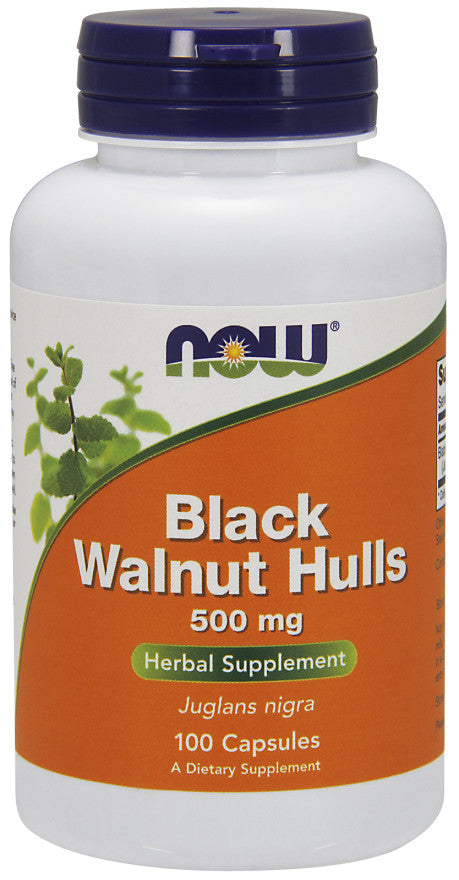 Produkto nuotrauka: NOW Foods Black Walnut Hulls, 500mg - 100 kapsulių