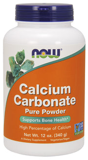 NOW Foods kaltsiumkarbonaat, puhas pulber – 340 g