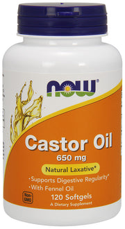 NOW Foods riitsinusõli, 650 mg - 120 kapslit