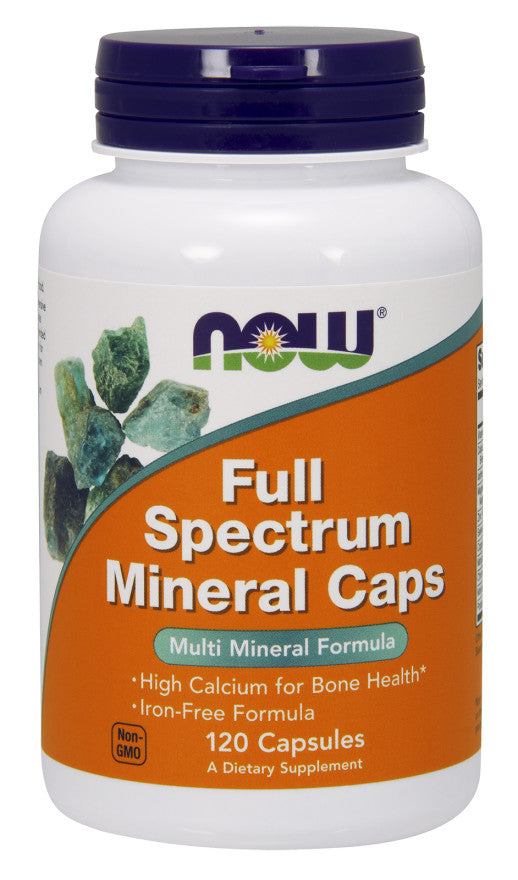 Produkto nuotrauka: NOW Foods Full Spectrum Minerals, Iron-Free - 120 kapsulių