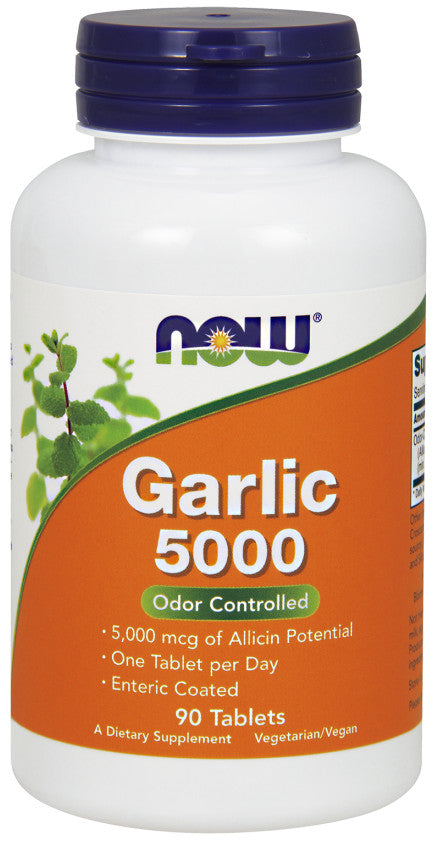NOW Foods lõhnatu küüslauk 5000 mg – 90 tabletti