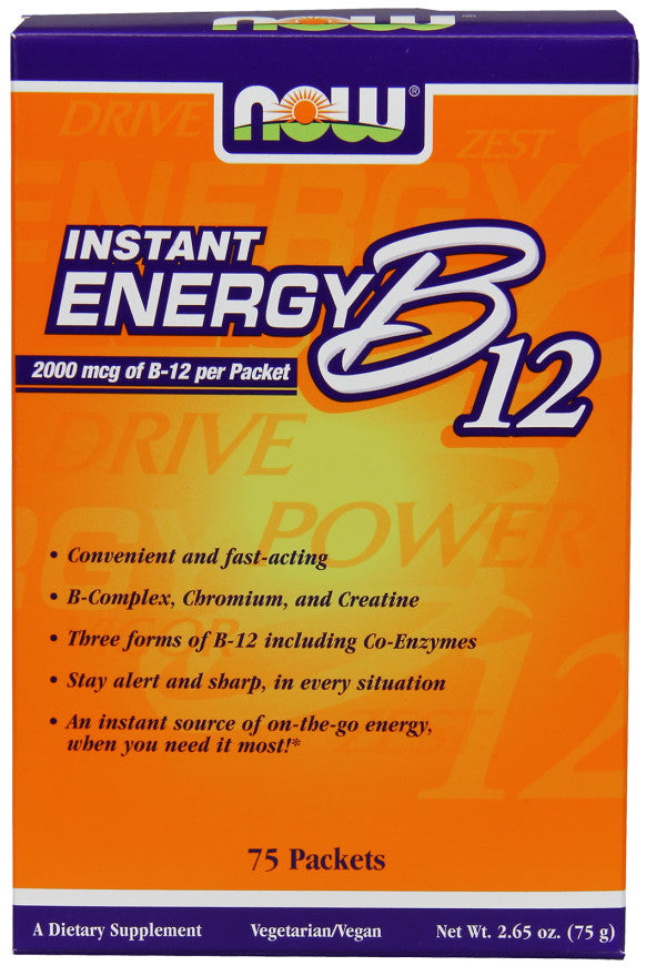 Produkto nuotrauka: NOW Foods Vitamin B-12, Instant Energy - 75 packets
