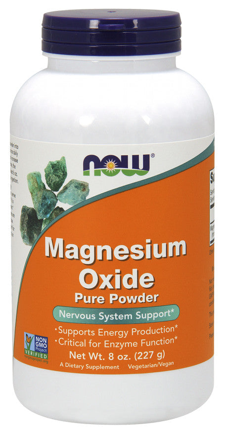 NOW Foods magneesiumoksiid, puhas pulber – 227 g