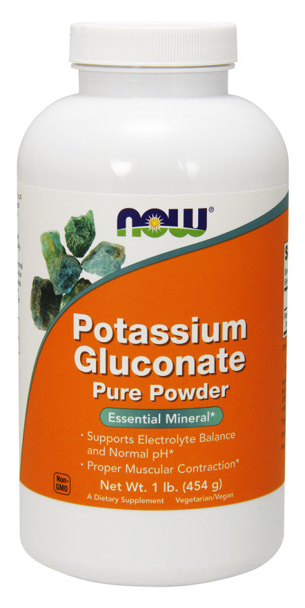NOW Foods kaaliumglükonaat, puhas pulber – 454 g