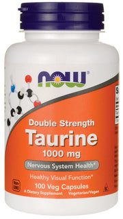 NOW Foods Tauriin, 1000 mg kahekordne tugevus – 100 kapslit