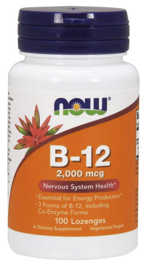 NOW Foods B-12-vitamiin, 2000 mcg - 100 pastilli