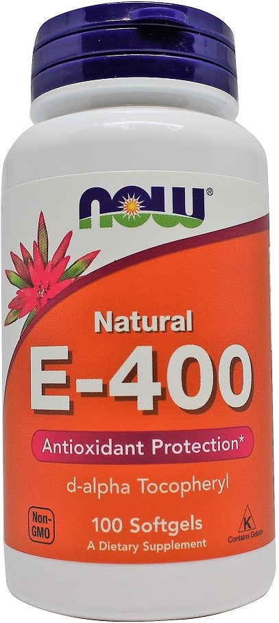 NOW Foods E-vitamiin - 400, looduslik – 100 kapslit
