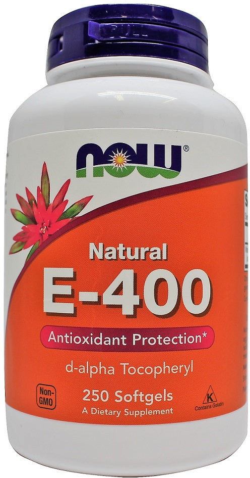 NOW Foods vitamiin E - 400, looduslik – 250 kapslit