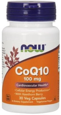 NOW Foods CoQ10 koos viirpuumarjadega, 100 mg – 30 kapslit