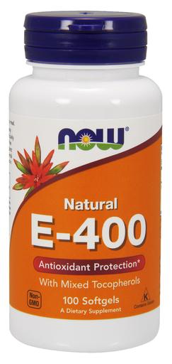 NOW Foods vitamiin E - 400 – looduslik (segatokoferoolid) – 100 kapslit