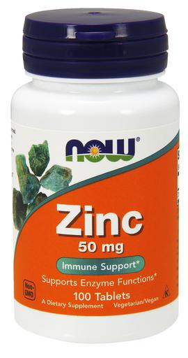 NOW Foods tsink, 50 mg – 100 tabletti