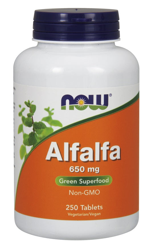 Produkto nuotrauka: NOW Foods Alfalfa, 650mg - 250 tablečių