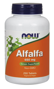 NOW Foods Alfalfa, 650 mg – 250 tabletti