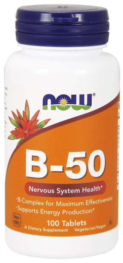 NOW Foods B-50 vitamiin - 100 tabletti