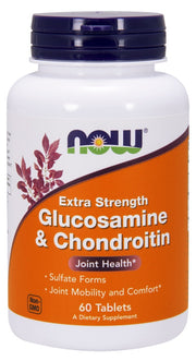 NOW Foods glükoosamiin ja kondroitiin, eriti tugev – 60 tabletti