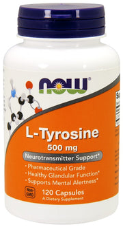 NOW Foods L-türosiin, 500 mg - 120 kapslit