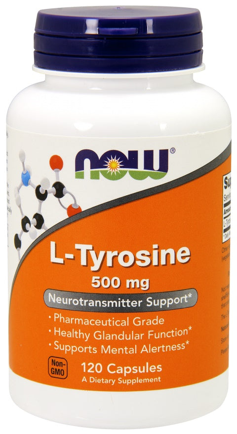 NOW Foods L-türosiin, 500 mg - 120 kapslit