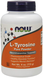 NOW Foods L-türosiin, pulber – 113 g