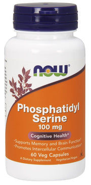 NOW Foods Fosfatidüülseriin, 100 mg – 60 kapslit