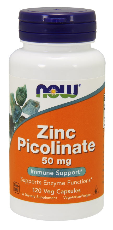 NOW Foods tsinkpikolinaat, 50 mg – 120 kapslit