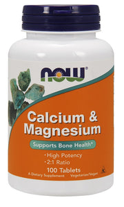 NOW Foods kaltsium ja magneesium – 100 tabletti