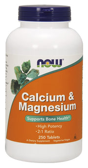 NOW Foods kaltsium ja magneesium – 250 tabletti