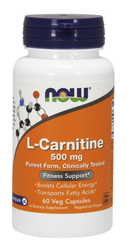 NOW Foods L-karnitiin, 500 mg – 60 kapslit