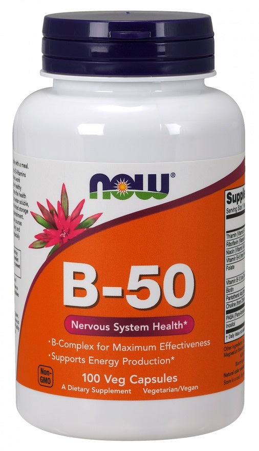 Produkto nuotrauka: NOW Foods Vitamin B-50 - 100 kapsulių
