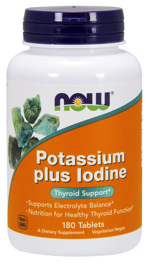NOW Foods Kaalium ja Jood - 180 tabletti