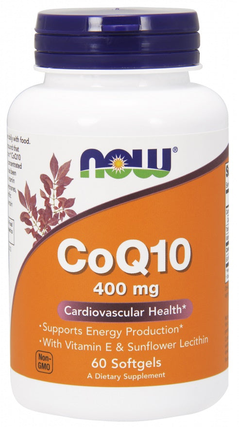 Produkto nuotrauka: NOW Foods CoQ10 with Lecithin & Vitamin E, 400mg - 60 minkštųjų kapsulių
