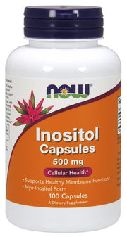 NOW Foods inositool, 500 mg – 100 kapslit