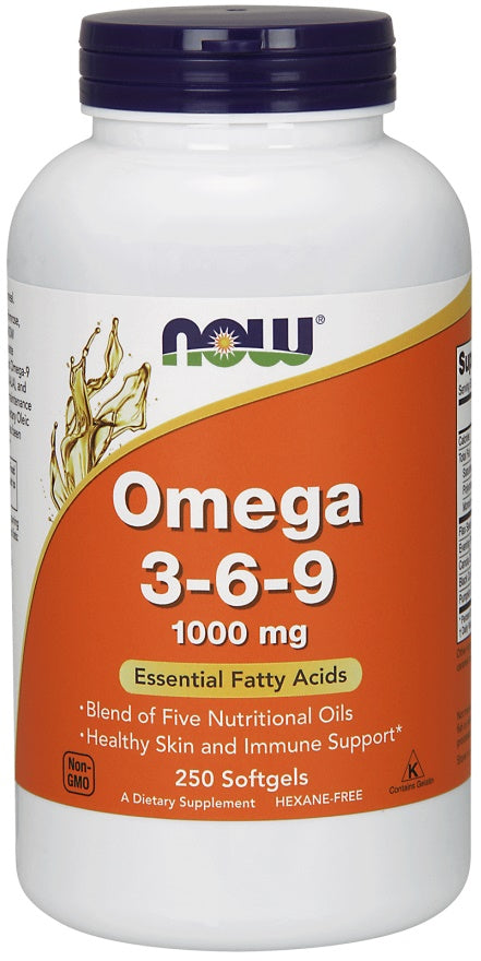 NOW Foods Omega 3 - 6 - 9, 1000 mg – 250 kapslit