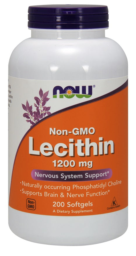 NOW Foods Letsitiin, 1200 mg GMO-vaba – 200 kapslit
