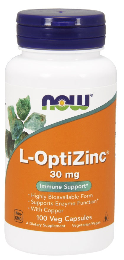 NOW Foods L - OptiZinc, 30 mg – 100 kapslit