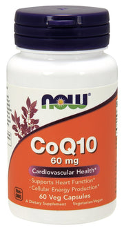 NOW Foods koensüüm Q10, 60 mg – 60 kapslit