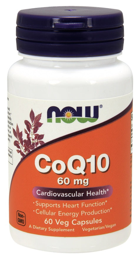 NOW Foods koensüüm Q10, 60 mg – 60 kapslit