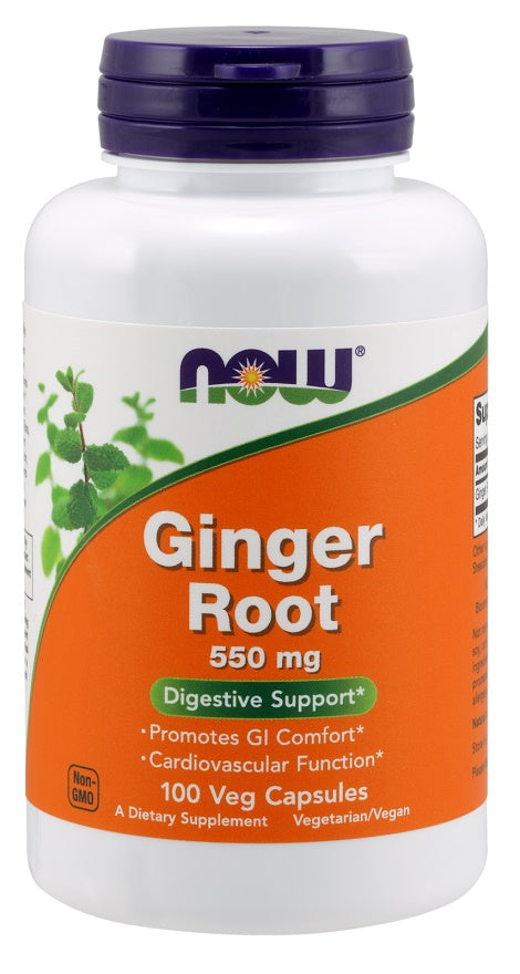 NOW Foods ingverijuur, 550 mg – 100 kapslit