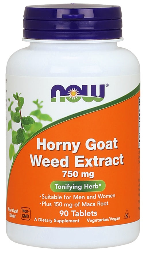 Produkto nuotrauka: NOW Foods Horny Goat Weed Extract, 750mg - 90 tablečių