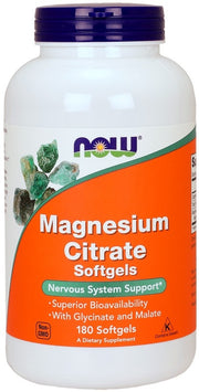 NOW Foods magneesiumtsitraadi kapslid – 180 kapslit