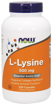 Produkto nuotrauka: NOW Foods L-Lysine, 500mg - 250 kapsulių