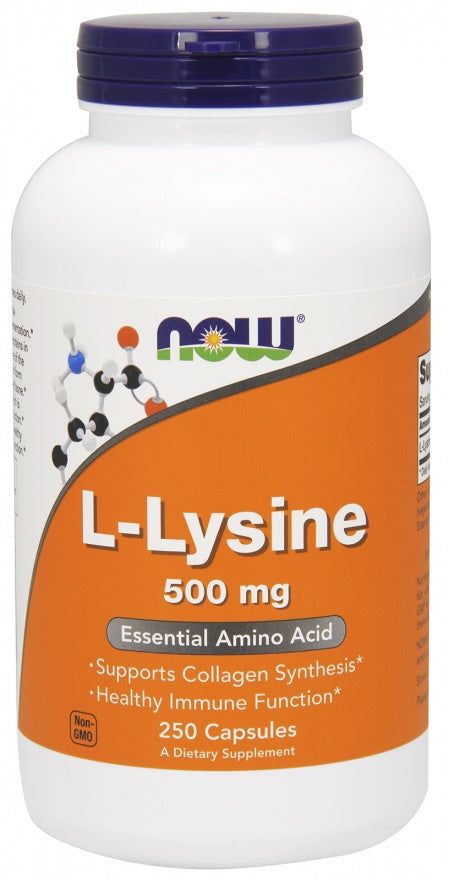 Produkto nuotrauka: NOW Foods L-Lysine, 500mg - 250 kapsulių