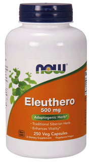 NOW Foods Eleuthero, 500 mg – 250 kapslit