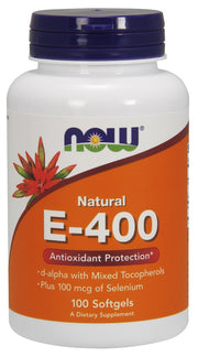 NOW Foods E-vitamiin 400 IU seleeniga – 100 kapslit