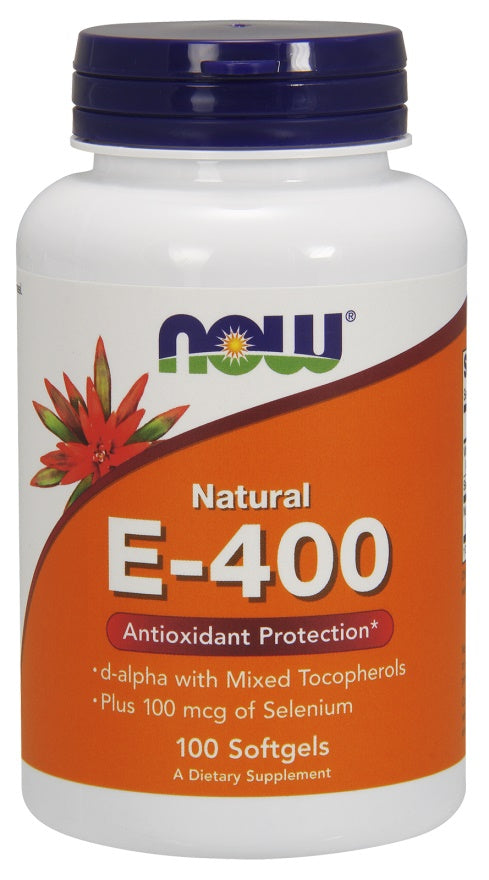 Produkto nuotrauka: NOW Foods Vitamin E-400 IU with Selenium - 100 minkštųjų kapsulių