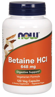 NOW Foods Betaine HCl, 648 mg – 120 kapslit